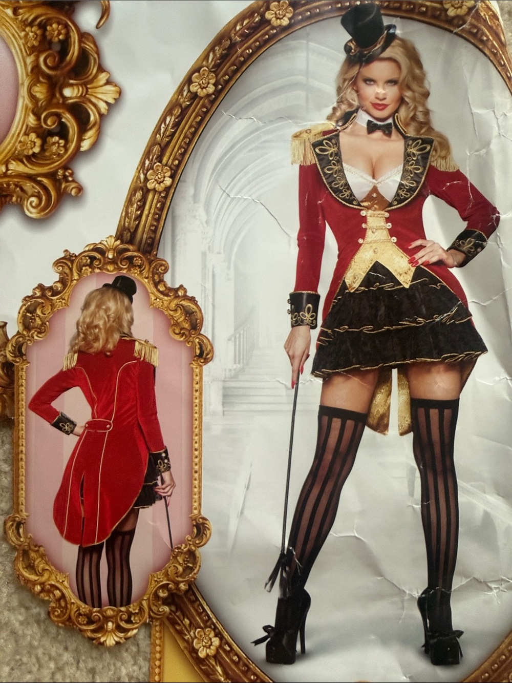 Big Top Tease Lady Circus Ringmaster Costume Mini Dress